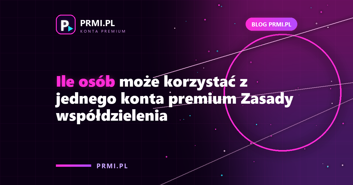 Ile osób może korzystać z jednego konta premium Zasady współdzielenia